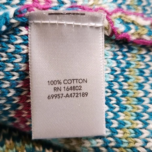 CJ BANKS fair aisle cotton knit button down sweater. Size X. - Picture 6 of 7